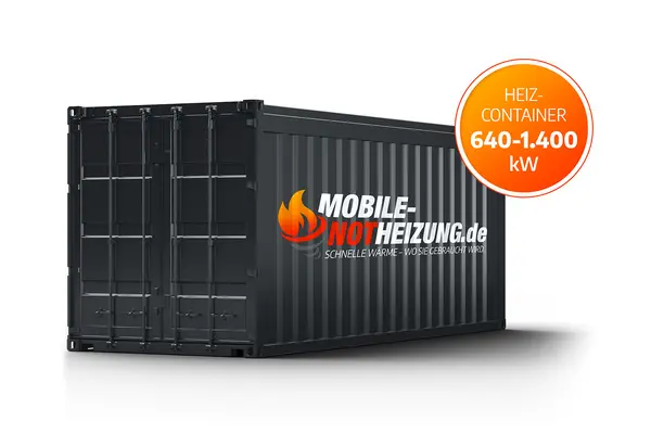 Mobile Heizcontainer von 640 bis 1.400 kW